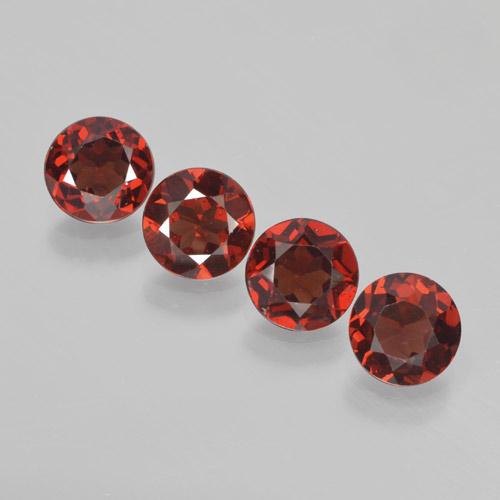 Gemme di Granato Piropo Sangue rosso naturale da 3.61 ct, Taglio rotondo, VVS-VS
