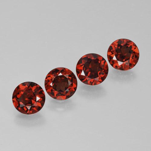 Gemme di Granato Piropo Rosso Sangue Profondo naturale da 4.03 ct, Taglio rotondo, VVS-VS