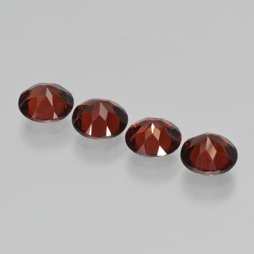 Gemme di Granato Piropo Rosso Sangue Profondo naturale da 4.03 ct, Taglio rotondo, VVS-VS