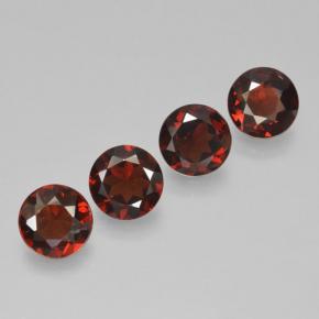 Gemme di Granato Piropo Rosso Sangue Profondo naturale da 3.71 ct, Taglio rotondo, VVS-VS