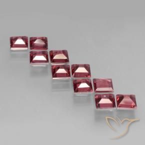 Gemme di Granato Piropo Rosso scuro naturale da 3.83 ct, Quadrato, VVS-VS