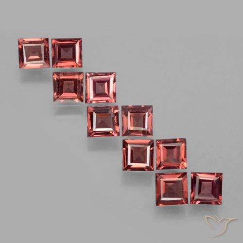 3.86ctw Naturale Rosso scarlatto chiaro Granato Piropo, Quadrato, VS
