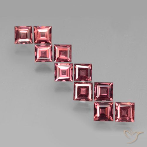 3.82ctw Naturale Rosso scuro Granato Piropo, Quadrato, VS