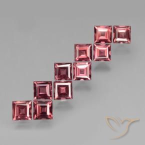 Gemme di Granato Piropo Rosso scuro naturale da 3.82 ct, Quadrato, VS