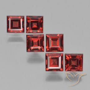 Gemme di Granato Piropo Ribes Rosso naturale da 2.81 ct, Quadrato, VS
