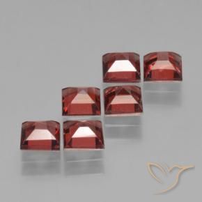 Gemme di Granato Piropo Rosso scarlatto naturale da 2.74 ct, Quadrato, VS