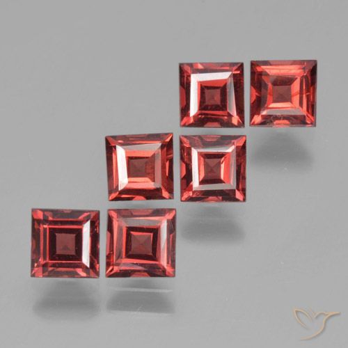 2.59ctw Naturale Rosso scarlatto Granato Piropo, Quadrato, VS