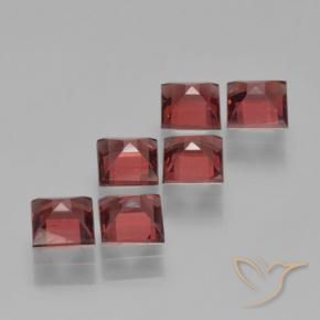 Gemme di Granato Piropo Rosso scarlatto naturale da 2.59 ct, Quadrato, VS