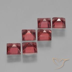 Gemme di Granato Piropo Rosso scuro naturale da 2.72 ct, Quadrato, VS