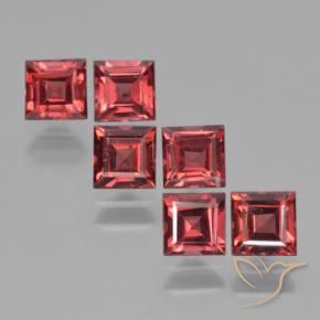 Gemme di Granato Piropo Rosso medio naturale da 2.88 ct, Quadrato, VS