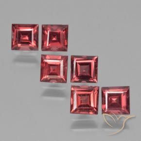 Gemme di Granato Piropo Rosso medio naturale da 2.74 ct, Quadrato, VS