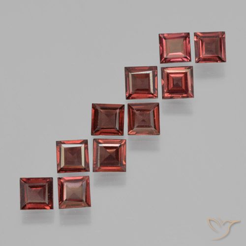 3.85ctw Naturale Rosso medio-scuro Granato Piropo, Quadrato, VS
