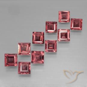 Gemme di Granato Piropo Rosso medio naturale da 4.13 ct, Quadrato, VS