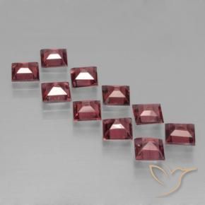 Gemme di Granato Piropo Rosso medio naturale da 4.13 ct, Quadrato, VS