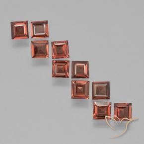 Gemme di Granato Piropo bacca rossa naturale da 3.16 ct, Quadrato, VS