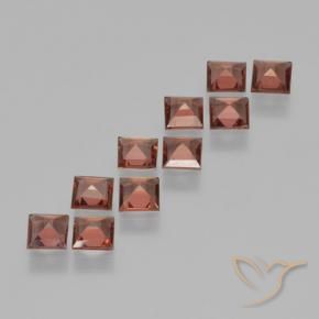 Gemme di Granato Piropo bacca rossa naturale da 3.16 ct, Quadrato, VS
