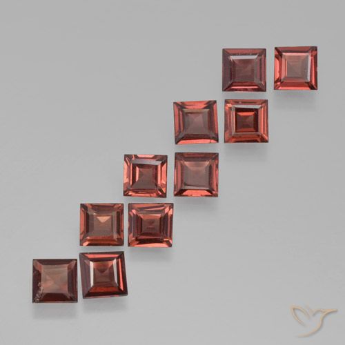 3.58ctw Naturale Rosso scarlatto profondo Granato Piropo, Quadrato, VS