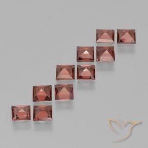 Gemme di Granato Piropo bacca rossa naturale da 3.96 ct, Quadrato, VS