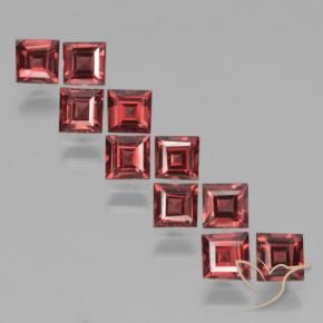 Gemme di Granato Piropo Rosso scuro naturale da 3.90 ct, Quadrato, VS