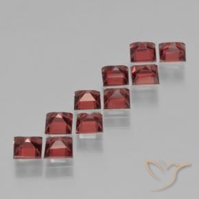Gemme di Granato Piropo Rosso scuro naturale da 3.90 ct, Quadrato, VS