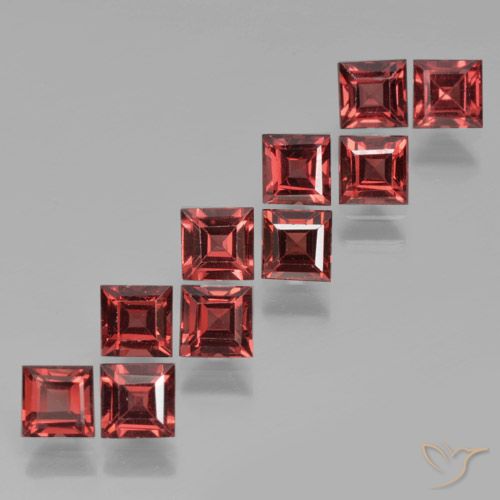 4.24ctw Naturale Rosso scuro Granato Piropo, Quadrato, VS