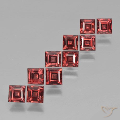4.59ctw Naturale Rosso scuro Granato Piropo, Quadrato, VS