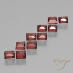 Gemme di Granato Piropo Rosso medio naturale da 3.94 ct, Quadrato, VS