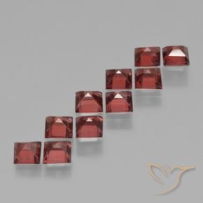 Gemme di Granato Piropo Rosso medio naturale da 3.91 ct, Quadrato, VS