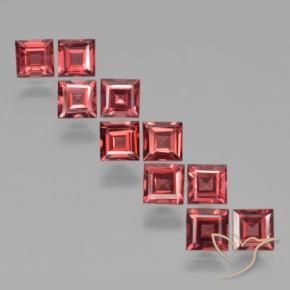 Gemme di Granato Piropo Rosso medio naturale da 4.20 ct, Quadrato, VS