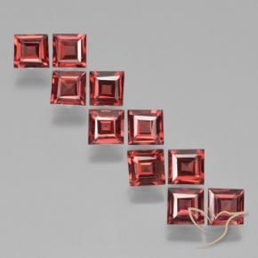 Gemme di Granato Piropo Rosso scuro naturale da 3.89 ct, Quadrato, VS