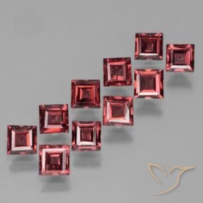Gemme di Granato Piropo Rosso medio naturale da 4.14 ct, Quadrato, VS