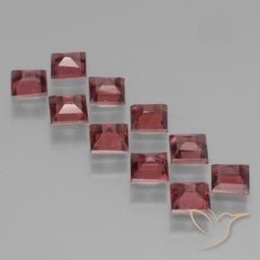 Gemme di Granato Piropo Rosso medio naturale da 4.14 ct, Quadrato, VS