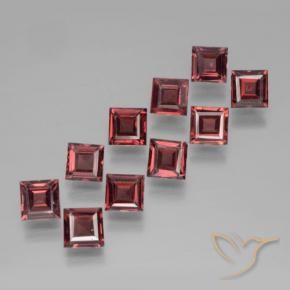 Gemme di Granato Piropo Rosso medio naturale da 3.71 ct, Quadrato, VS