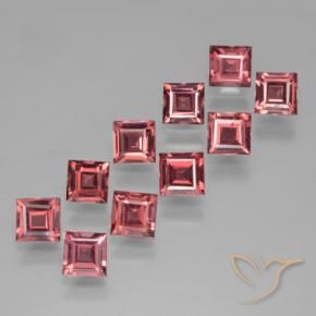 Gemme di Granato Piropo Rosso medio naturale da 3.82 ct, Quadrato, VS