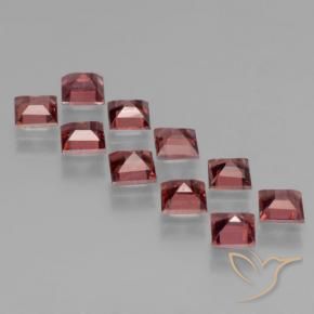 Gemme di Granato Piropo Rosso medio naturale da 3.82 ct, Quadrato, VS