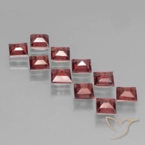 Gemme di Granato Piropo Rosso scuro naturale da 3.70 ct, Quadrato, VS
