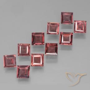 Gemme di Granato Piropo Rosso scuro naturale da 3.87 ct, Quadrato, VS