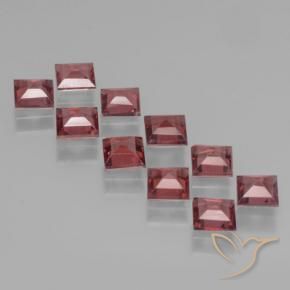 Gemme di Granato Piropo Rosso scuro naturale da 3.87 ct, Quadrato, VS