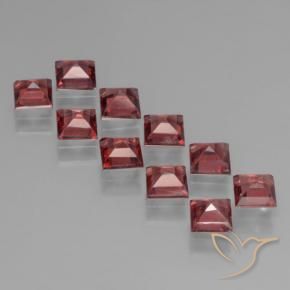 Gemme di Granato Piropo Rosso scuro naturale da 3.72 ct, Quadrato, VS