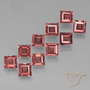 Gemme di Granato Piropo Rosso scuro naturale da 3.70 ct, Quadrato, VS