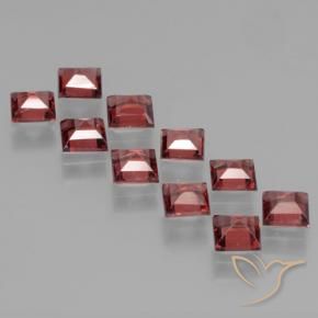 Gemme di Granato Piropo Rosso scuro naturale da 3.70 ct, Quadrato, VS