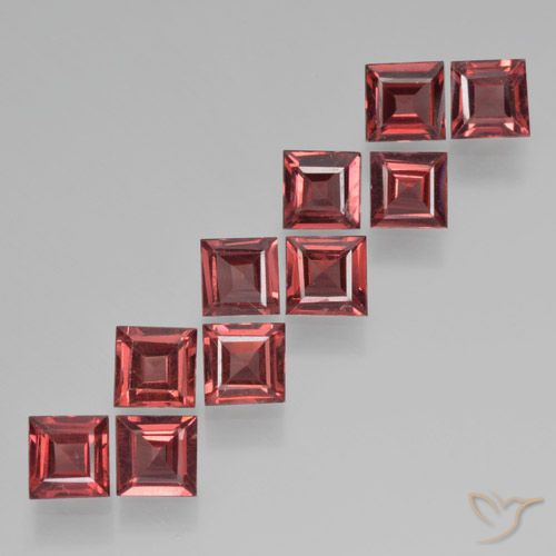 3.75ctw Naturale Rosso scuro Granato Piropo, Quadrato, VS