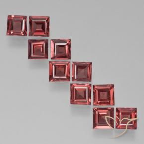 Gemme di Granato Piropo Rosso scuro naturale da 3.75 ct, Quadrato, VS