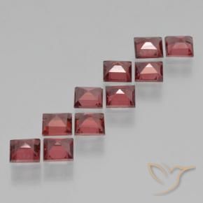 Gemme di Granato Piropo Rosso scuro naturale da 3.75 ct, Quadrato, VS