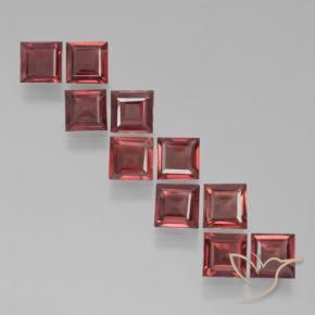 Gemme di Granato Piropo Rosso scuro naturale da 3.63 ct, Quadrato, VS