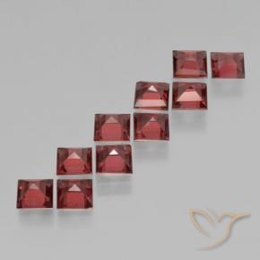 Gemme di Granato Piropo Vino Rosso Profondo naturale da 3.83 ct, Quadrato, VS