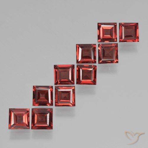 4.07ctw Naturale Rosso scuro Granato Piropo, Quadrato, VS