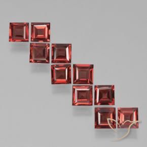 Gemme di Granato Piropo Rosso scuro naturale da 4.07 ct, Quadrato, VS