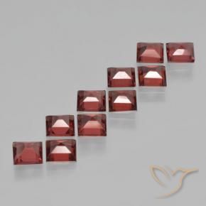 Gemme di Granato Piropo Rosso scuro naturale da 4.07 ct, Quadrato, VS