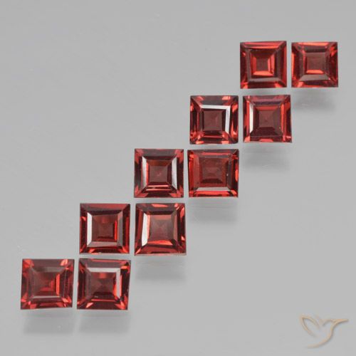 3.70ctw Naturale Rosso scuro Granato Piropo, Quadrato, VS